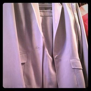 Ladies suit (Jacket & pants) Blue/ Gray Size 16